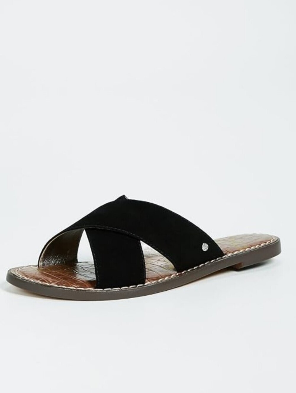 Sam Edelman Gertrude Crisscross Black Suede Slide Sandals Size 8.5 - Picture 14 of 14